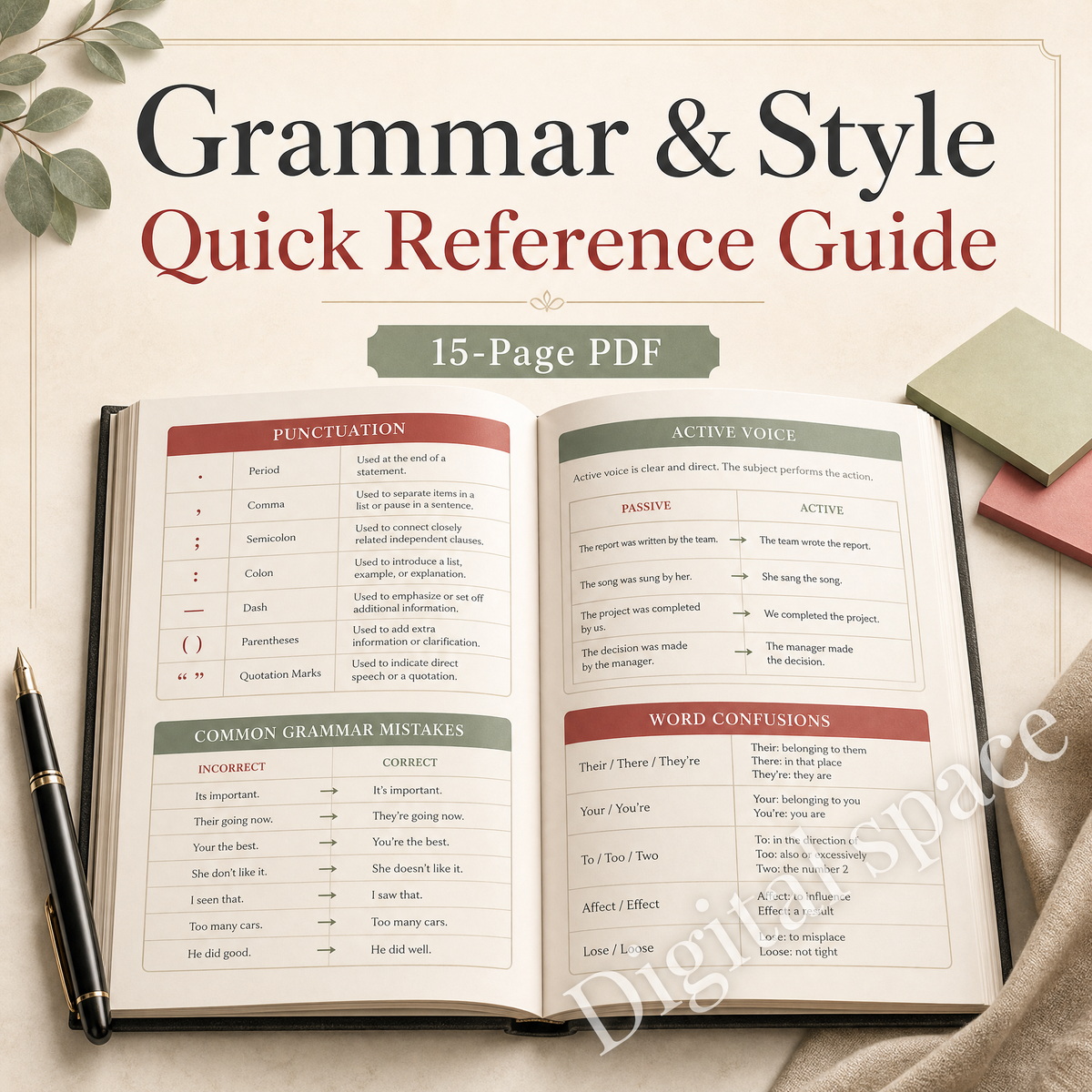 Grammar & Style Quick Reference Guide (PDF)