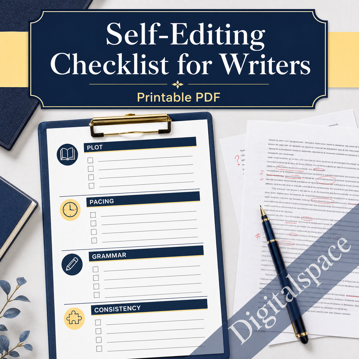 Self-Editing Checklist for Writers (PDF)